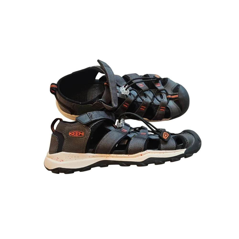 KEEN Newport Neo H2 Kids Sandals Size 6 Grey Black Orange Water Shoes 1018426